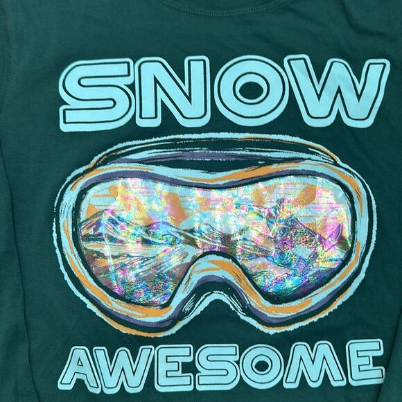 NWOT Thereabouts, long sleeve green ski snowboard T-shirt – L 14/16 - Picture 2 of 5